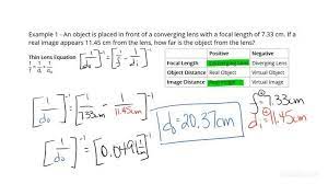 Lens Equation To Find The Distance