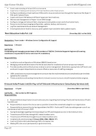 linux system engineer sample resume   systems administrator cover letter  experience on