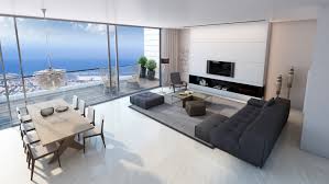 living room sea view interior design