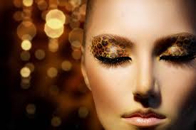 leopardinspired holiday makeup on