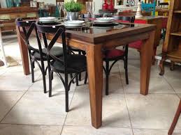 mesa de jantar de madeira maciça 180 160 140cm canela castanho canela. Mesas Com Madeira De Demolicao Como Usar Na Decoracao