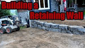 building an armor stone retraining wall