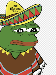 Mexico Corona Pepe the Frog Mexican cuisine, pepe 4chan, food, hat,  vertebrate png | PNGWing