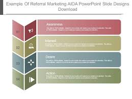 Example Of Referral Marketing Aida Powerpoint Slide Designs