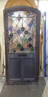 Reclaimed Arched Stained Glass Front