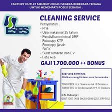 Karyawan, sekolah, pns, rental, kredit. Loker Solo Cleaning Service Di Toko Eses