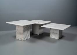 Heavy Carrara Marble Coffee Tables