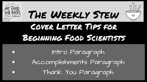 Cover Letter Tips For Beginning Food Scientists My Food