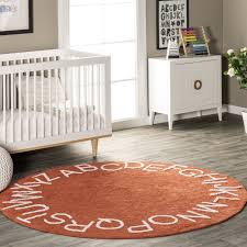 nuloom kids washable round alphabet rug