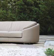 Round Modern Italian Leather Sofa M56