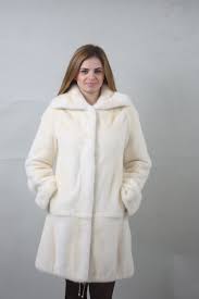Pearl Mink Fur Coat Knee Length Fur