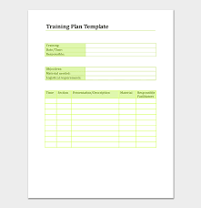 Training Plan Template 26 Free Plans Schedules