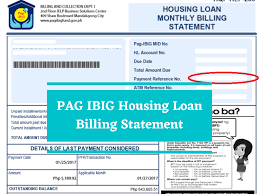 pag ibig housing loan billing statement