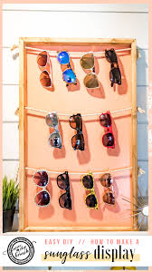 #diy #craft #sunglassesholder12 diy : Sunglass Holder Easy Diy Wall Display Never Skip Brunch Sunglasses Display Diy Sunglasses Holder Sunglass Holder