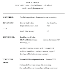 College Resume Examples For High School Seniors High School Student