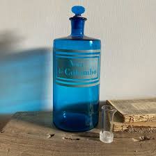 Antique Blue Apothecary Bottle