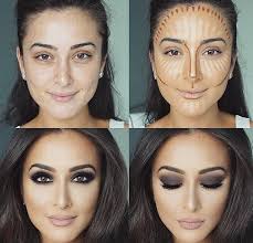 makeup according to face shape न च रल