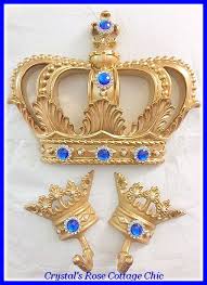 Gold And Royal Blue Bed Crown Set Boy