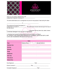 basket party agreement form fill and