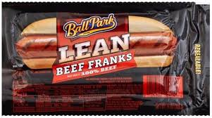 ball park beef lean bun size franks