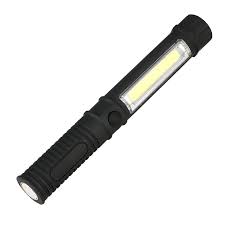 Super Bright Cob 1 5w Led Portable Plastic Flashlight Pocket Pen Light Inspection Work Light Flashlight With Rotating Magnetic Clip Black Walmart Com Walmart Com
