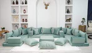Velvet Floor Couch Moroccan