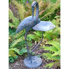 Crane Bird Feeder Garden Ornament
