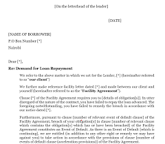 demand letter for loan repayment cm