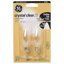 Ge 2 Pack 25 Watt Blunt Tip Light Bulbs 74456 Lamps Plus