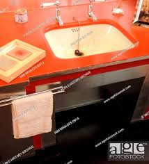 wash basin in the art deco bathroom