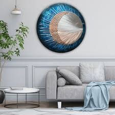 3d Metal Wall Art Modern Round Wall