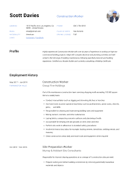 Construction Worker Resume Writing Guide 12 Templates