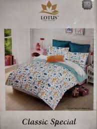 cotton lotus sun shine double bed sheet