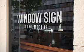 Glass Window Logo Psd Mockups