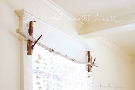 diy how to make a twig curtain rod