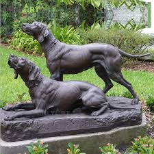 Life Size Bronze Dog Garden Statues Oad