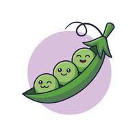 peas cartoon vector art icons and