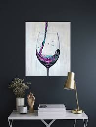 Wine Painting Canvas Wall Art Original