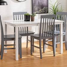 Great savings & free delivery / collection on many items. Amazon Com Walker Edison 4 Person Modern Farmhouse Wood Small Dining Tabledining Room Kitchen Table Set Dining 4 Chairs Set White Grey48 Inch Azw485pcwg Home Kitchen