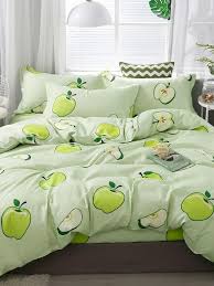 apple print bedding set without filler