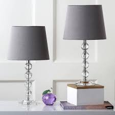 Clear Stacked Crystal Ball Table Lamp