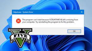 vcruntime 140 dll is missing gta 5