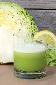 cabbage juice made in juicer or blender