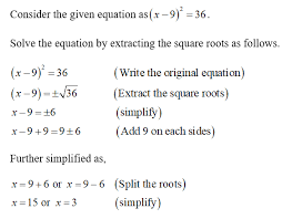 Solve The Equation By Extracting The