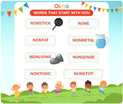 words that start with non check list