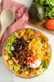 doritos taco salad recipe eating on a