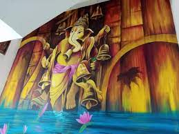 Lord Ganesha Wall Art Service Paint