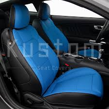 Blue Waterproof Leather Seat Covers