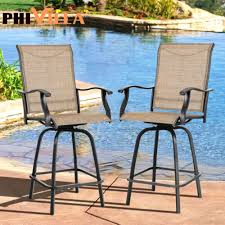 Outdoor Patio Chairs Set Of 2 Swivel