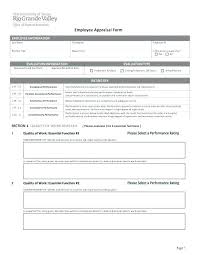 Sample Staff Performance Appraisal Form Evaluation Teacher Template